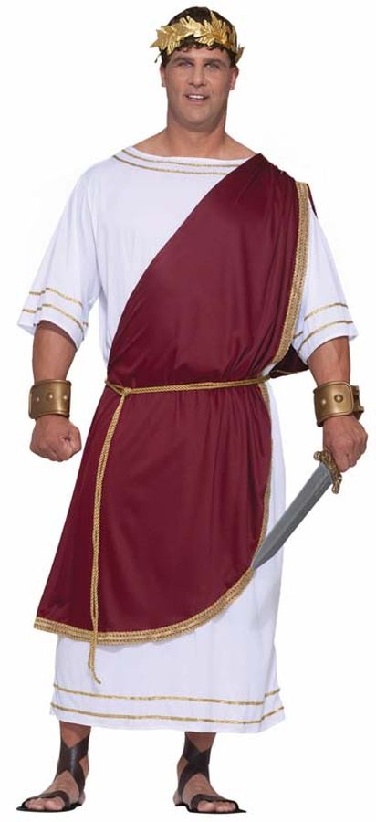 Mighty Caesar Deluxe Men's Roman Toga Costume XXXL