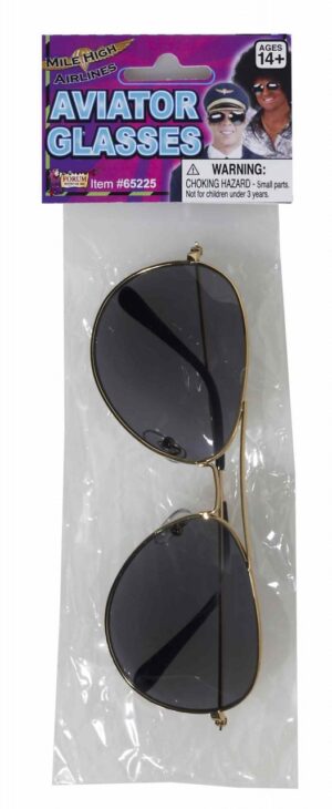 Gold Aviator Sunglasses