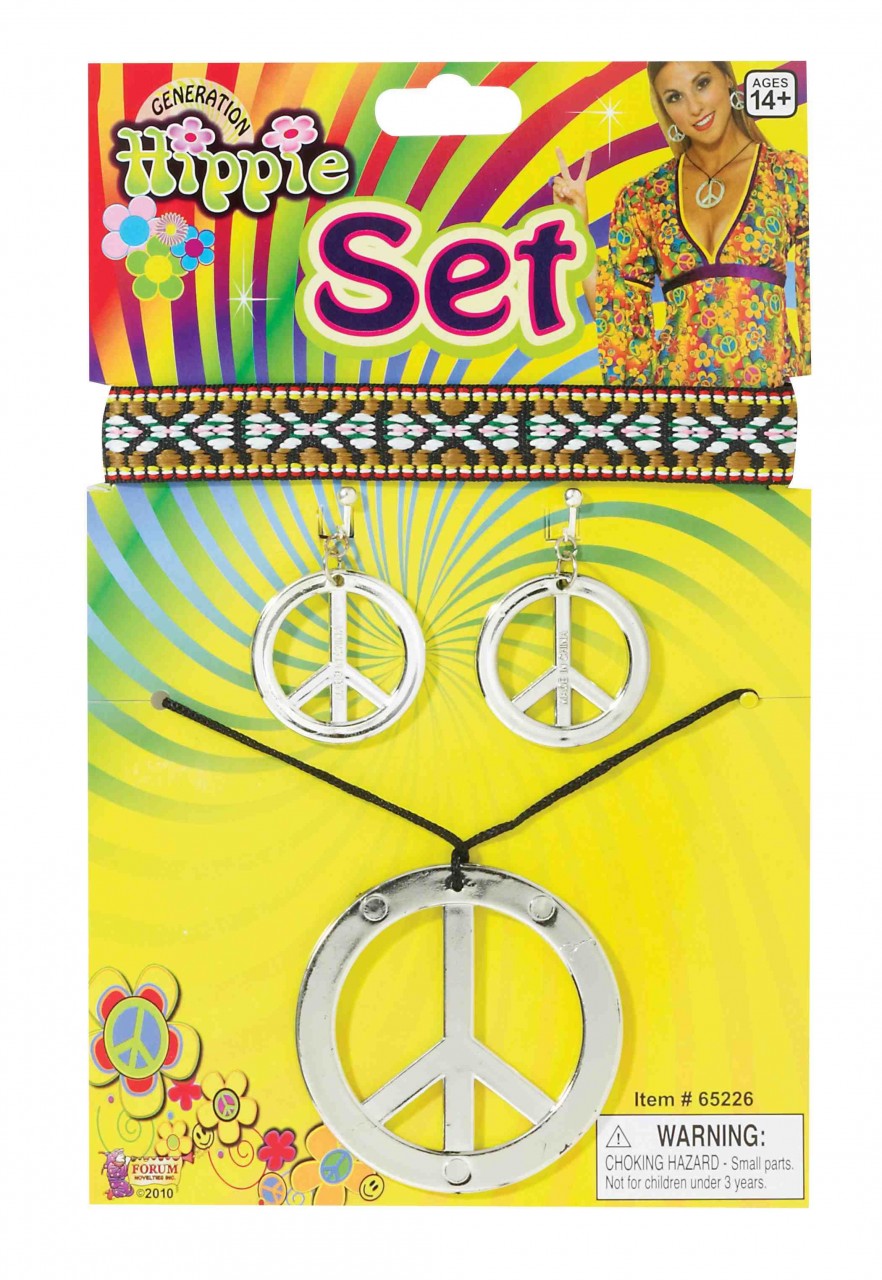Hippie Earring Necklace & Headband Set
