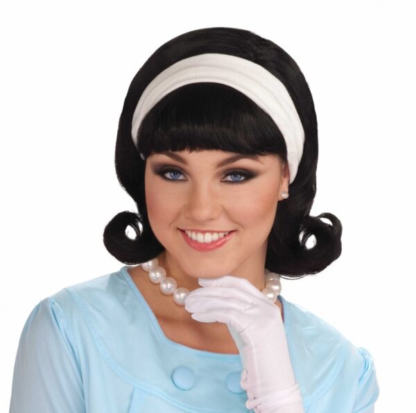 50's Flip Wig Black