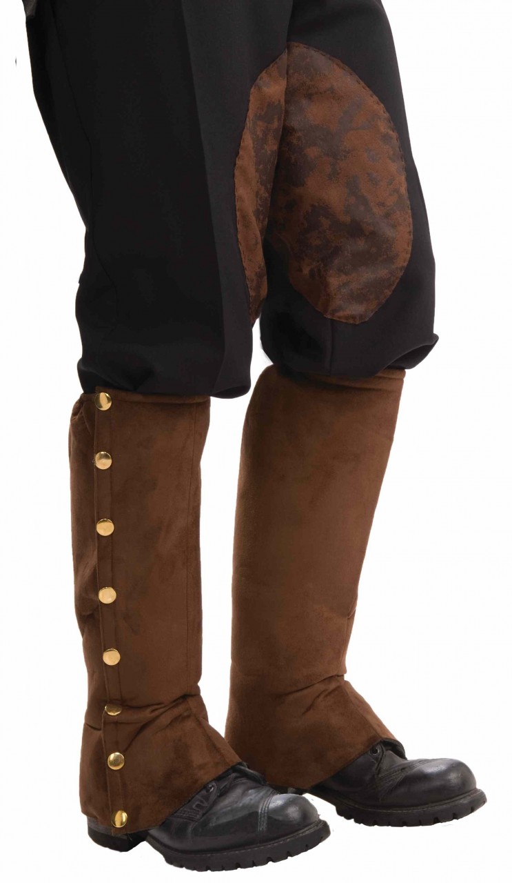 Steampunk Brown Spats Boot Covers