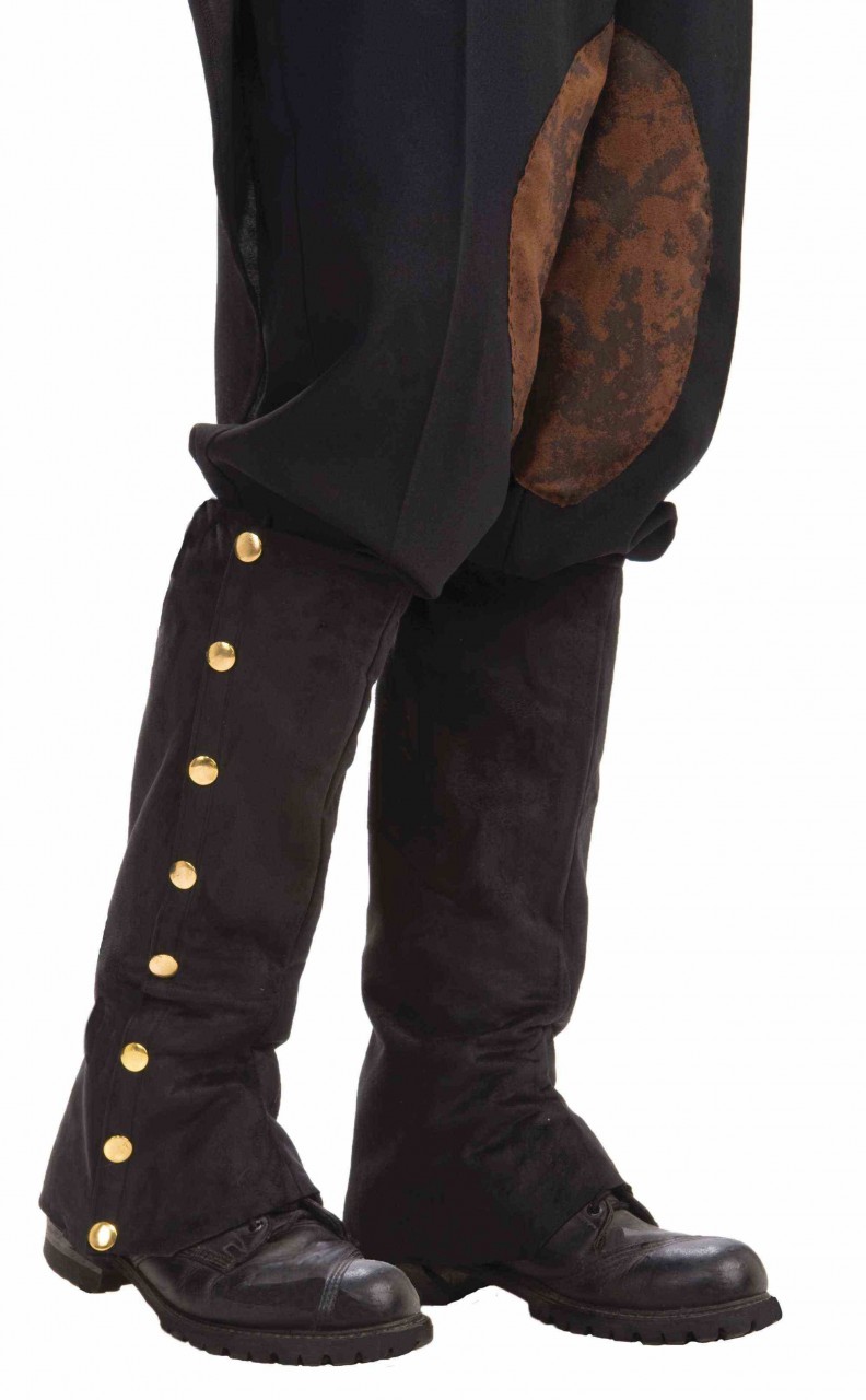 Steampunk Black Spats Boot Covers