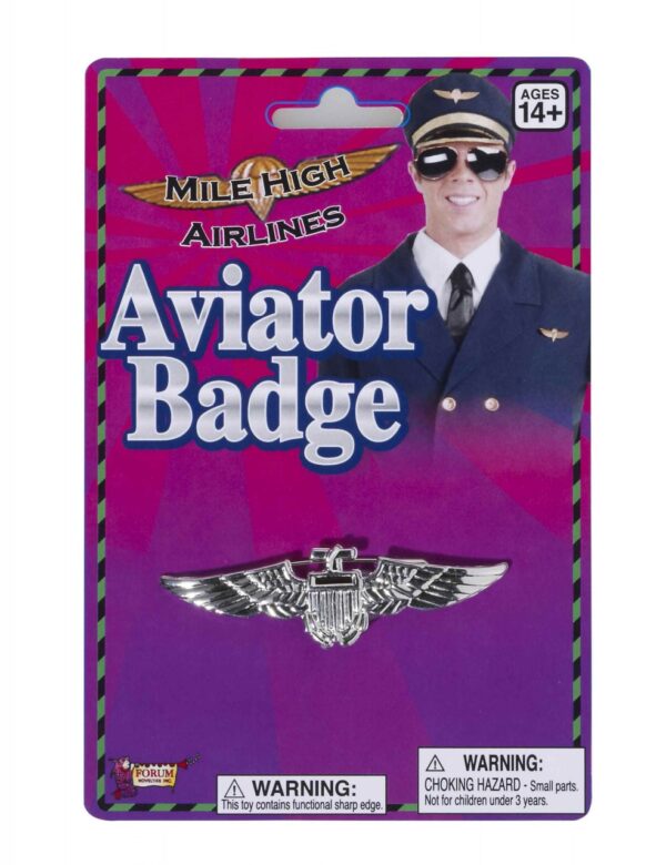 Aviator Pilot Badge Silver