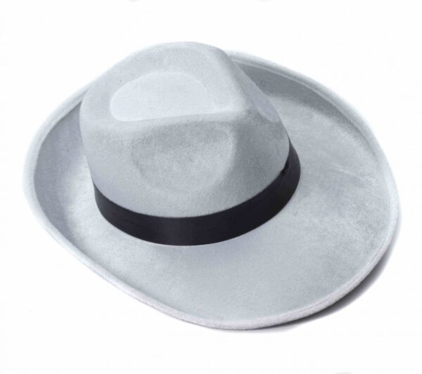 White Velvet Fedora