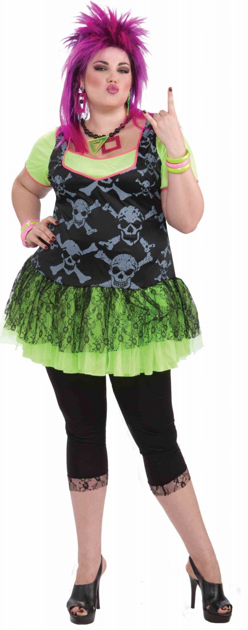 80's Punk Lady Plus Size Womens Costume