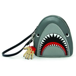 Scary Shark Wristlet with Chained Bloody Hand