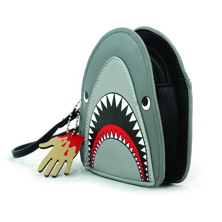 Scary Shark Wristlet with Chained Bloody Hand