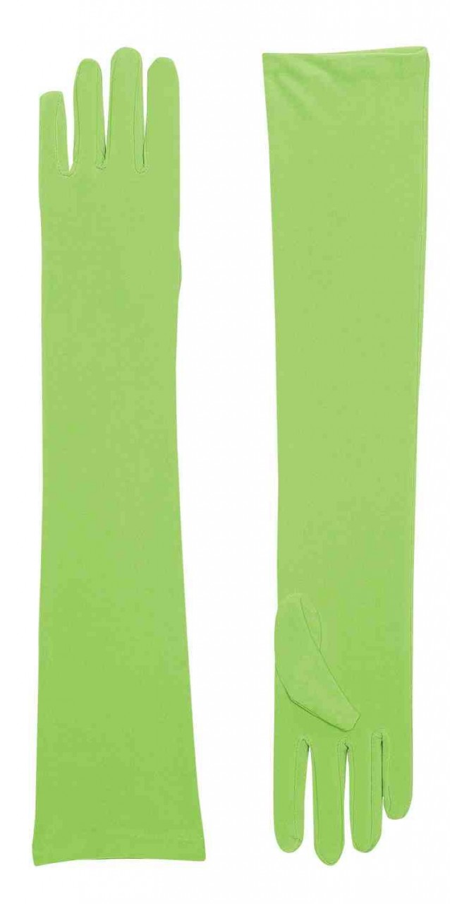 Green Opera Length Adult Gloves