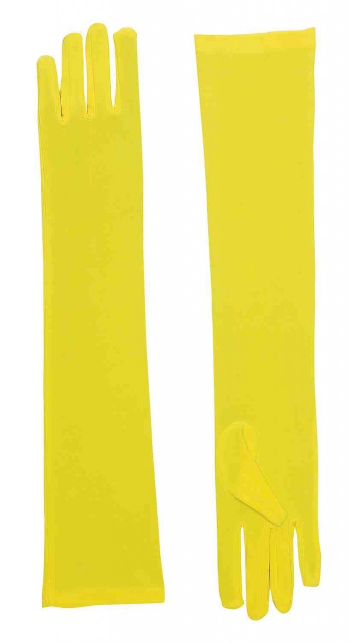 Yellow Opera Length Adult Gloves