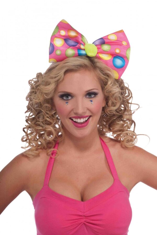 Circus Sweetie Clown Polka Dot Bow Headband