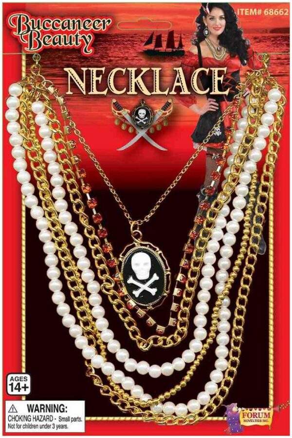 Layered Pirate Cameo Necklace