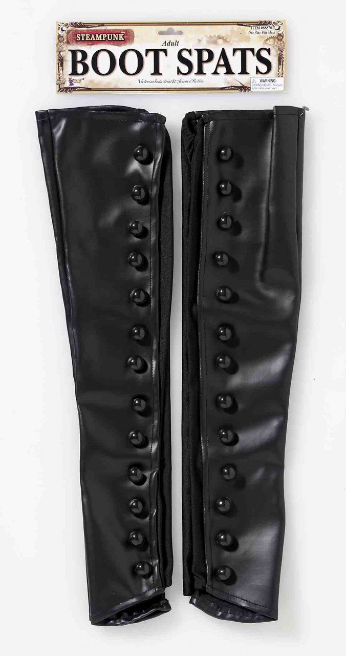Steampunk Black Boot Spats Covers