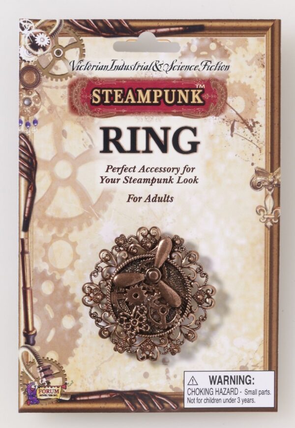 Steampunk Propeller & Gears Ring