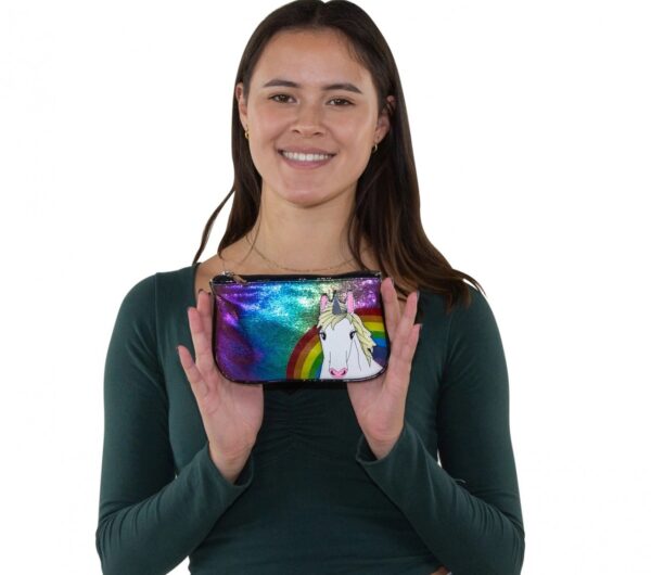 Unicorn in Rainbow Wristlet