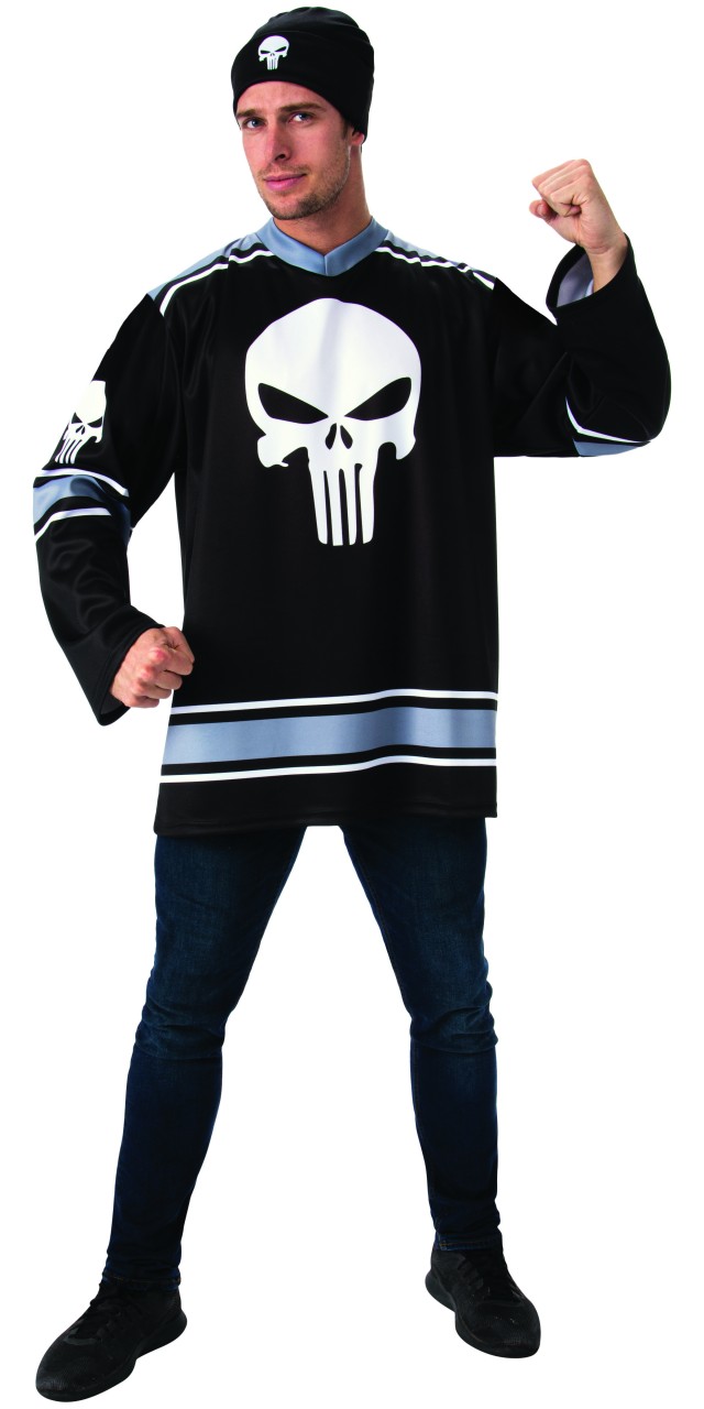 Marvel Universe Punisher Hockey Jersey Men's Costume