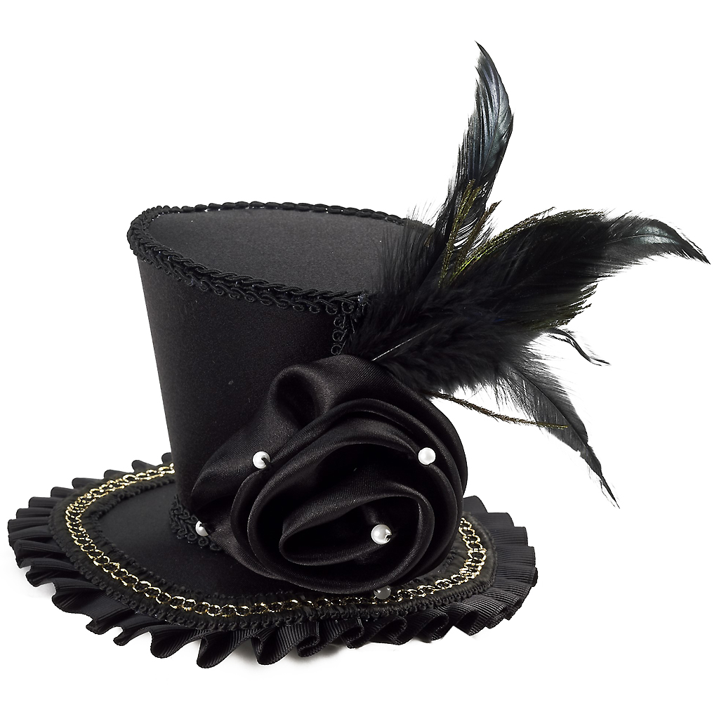 Black Rose Mini Top Hat Screamers Costumes