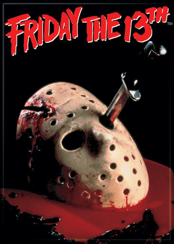 Friday the 13th Jason Mask with Blood Magnet