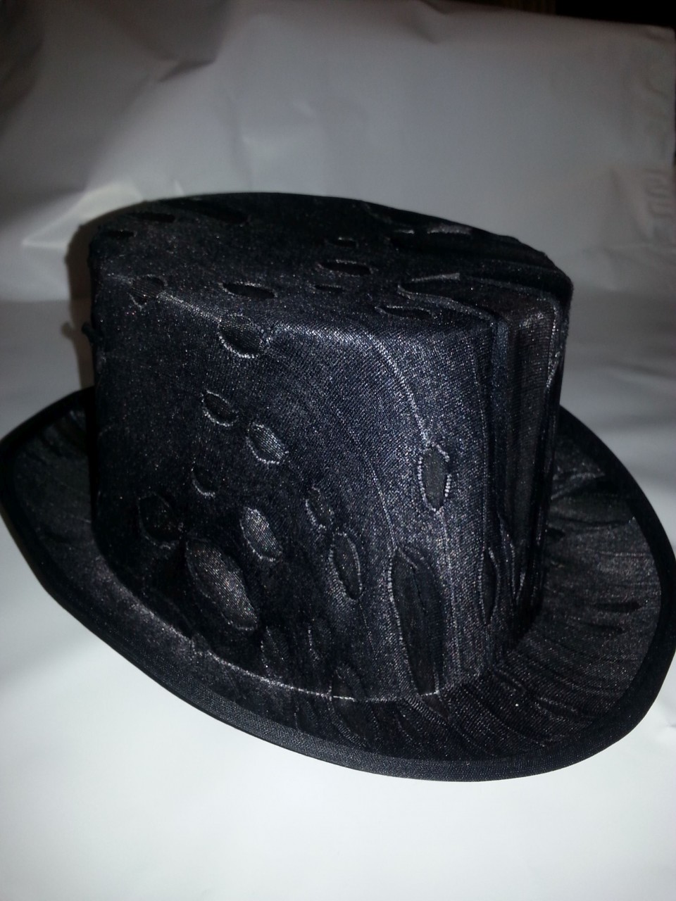 Dark Silver Gothic Top Hat