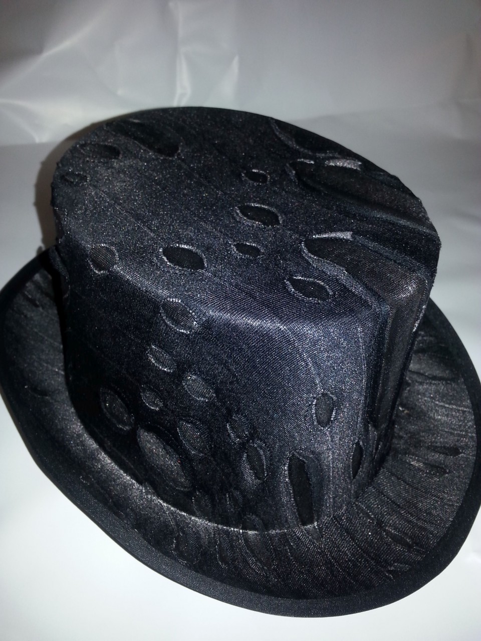 Dark Silver Gothic Top Hat