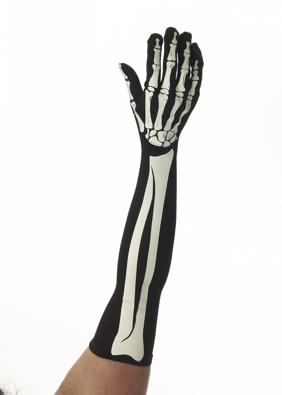 Long Skeleton Ladies Gloves