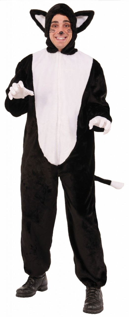 Plush Black Cat Adult Costume