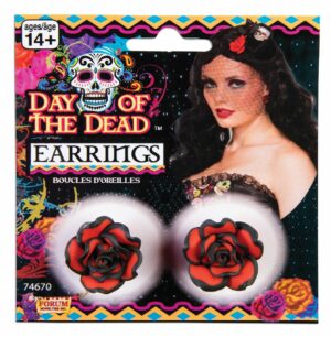 Day of the Dead Rose Earrings