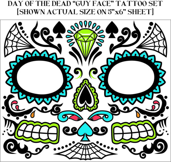 Day of the Dead Tattoo Face - Male