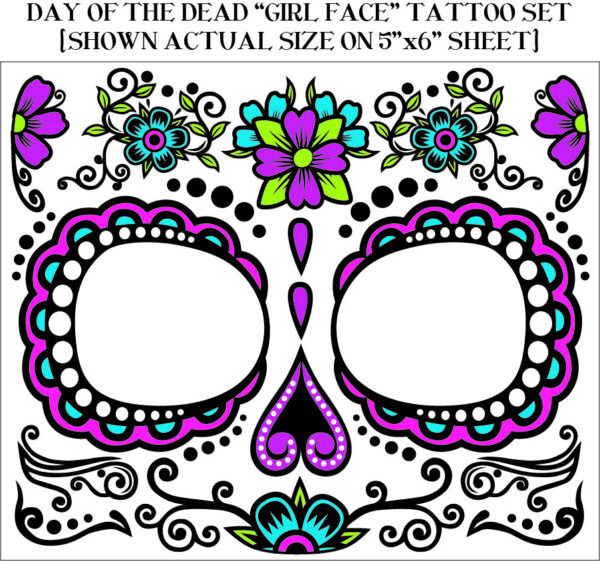 Day of the Dead Tattoo Face - Female