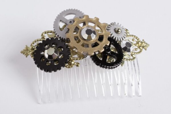 Steampunk Gear Hair Comb