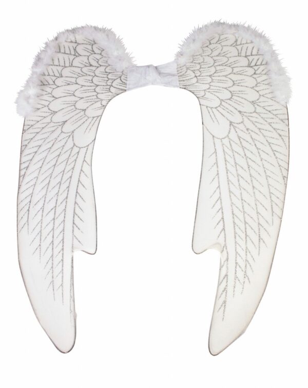 Deluxe White Nylon Angel Wings