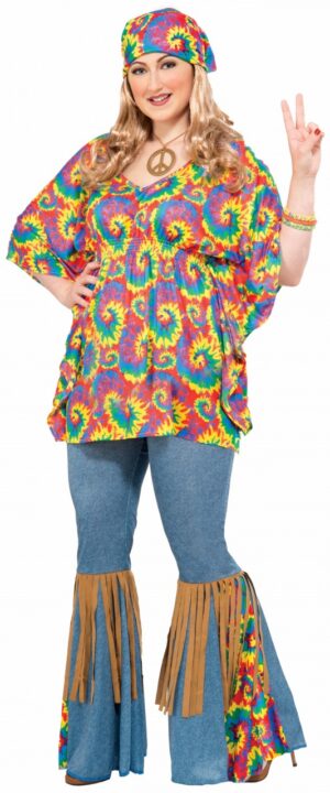 Hippie Chick Womens Plus Size Costume