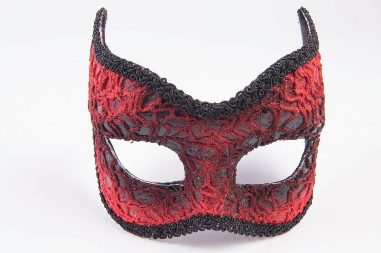 Red Lace Devil Masquerade Mask