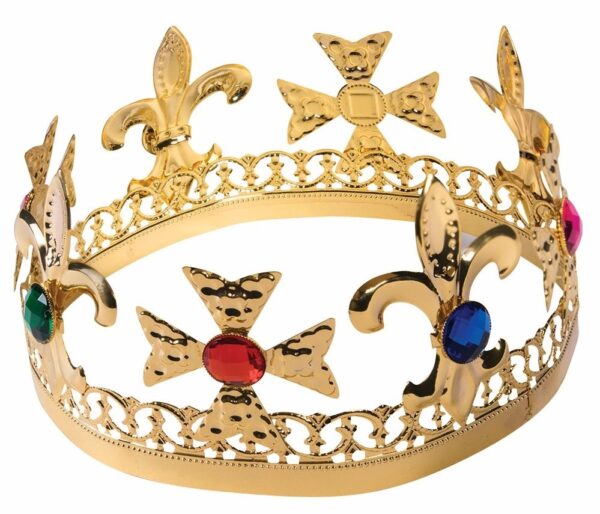 Gold Jeweled Metal Kings Crown