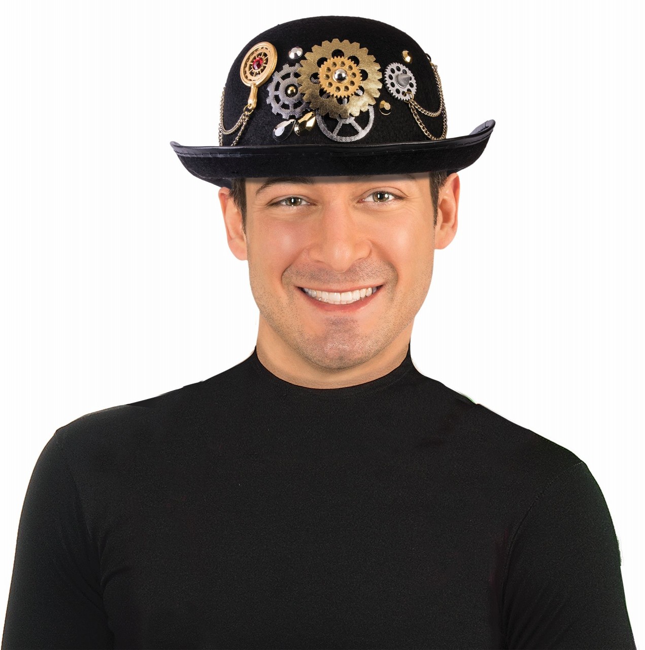 Steampunk Black Derby Hat