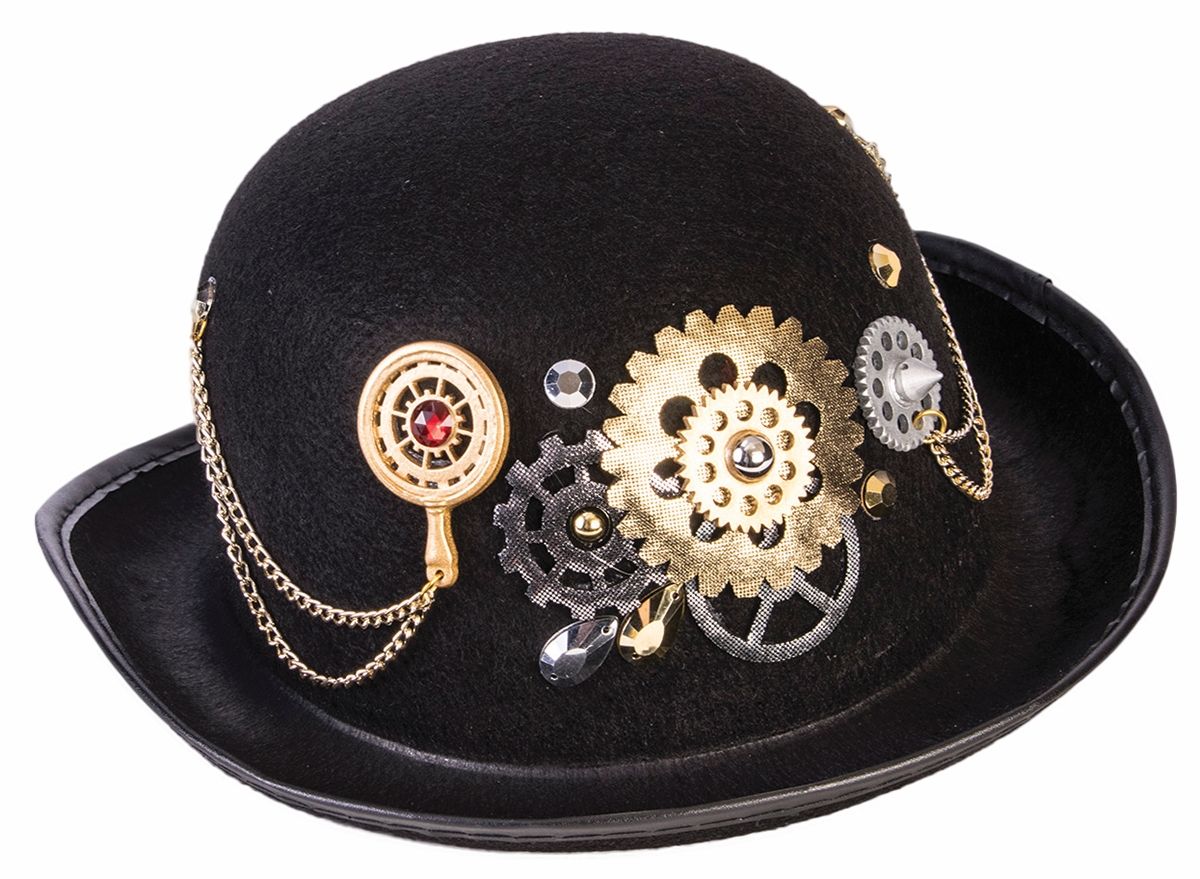 Steampunk Black Derby Hat