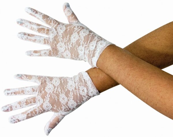 White Lace Gloves