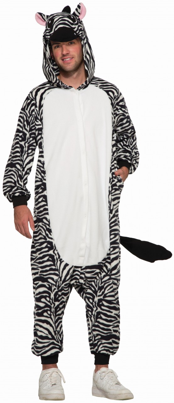 Zebra One Piece Adult Costume