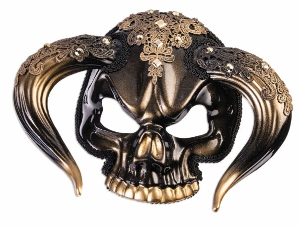 Gold & Black Taurus Face Mask
