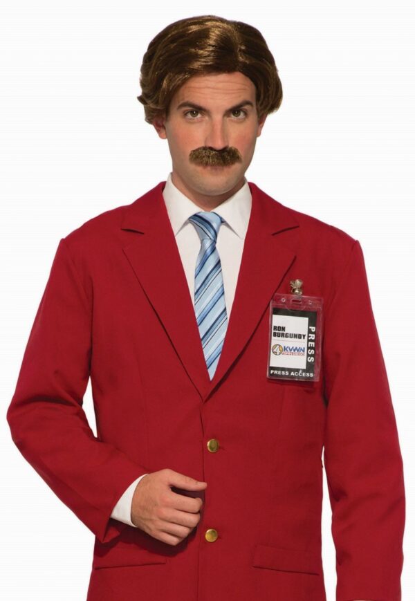 Anchorman Ron Burgundy Wig & Moustache Set