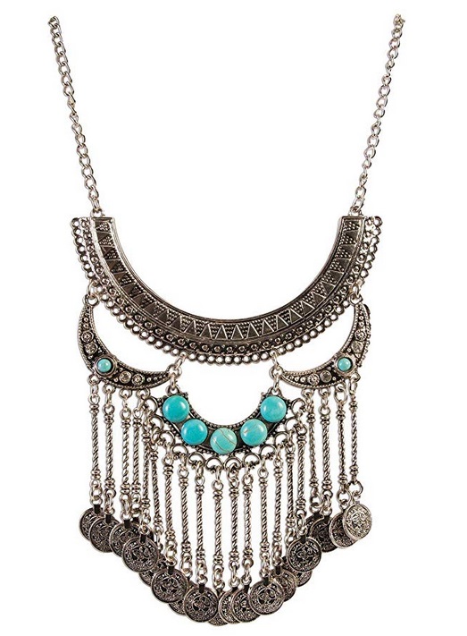 Western Necklace Silver and Turquoise
