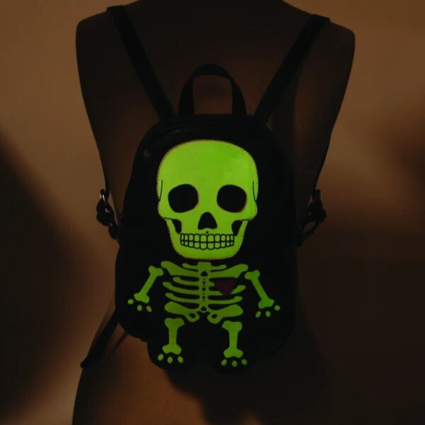 Glow in the Dark Skeleton Mini Backpack