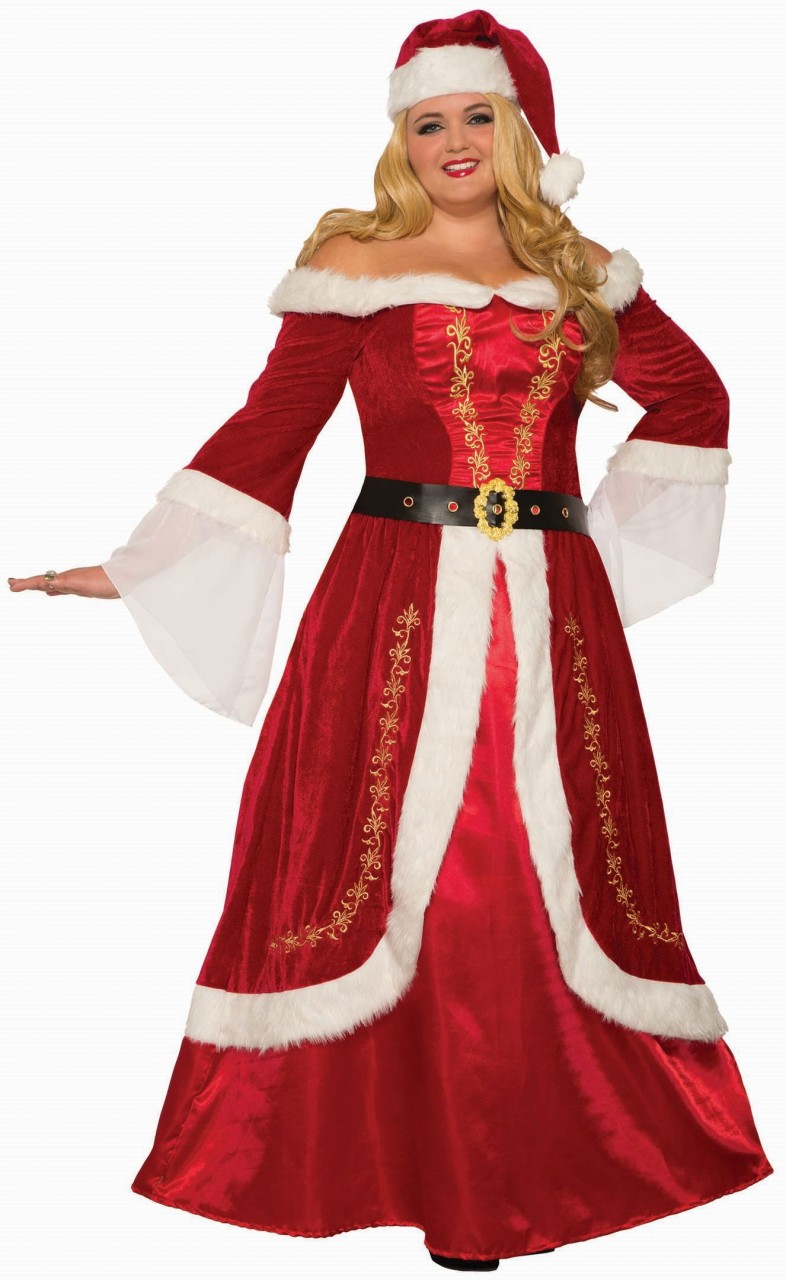 Premium Classic Mrs. Claus Plus Size Costume