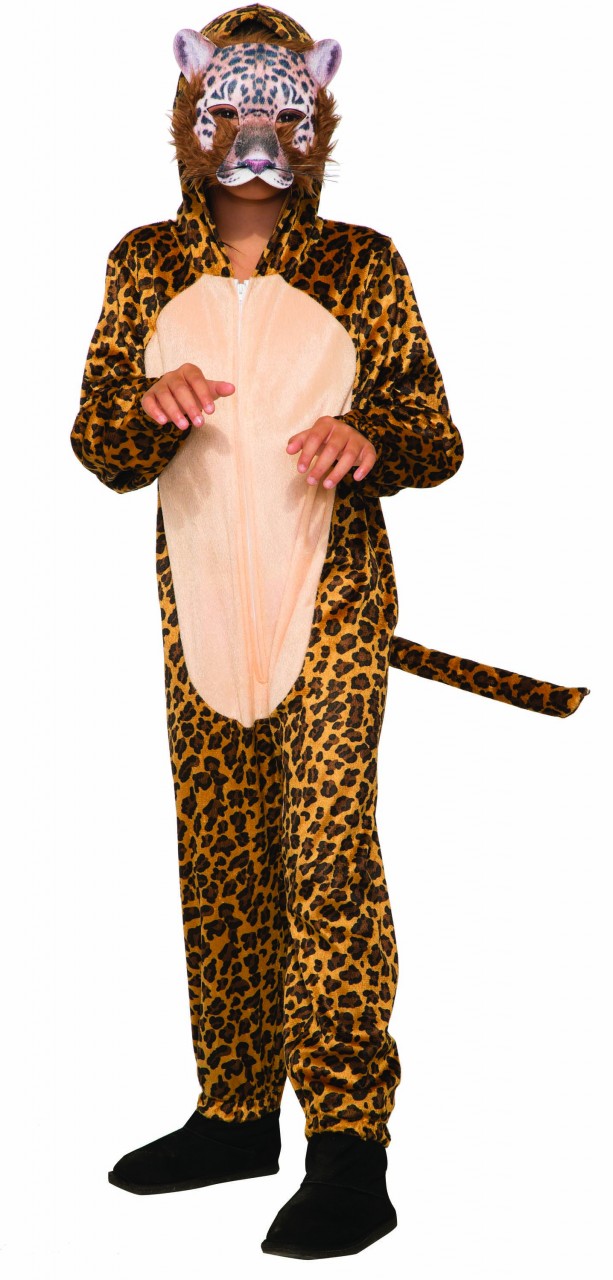 Leopard Jumpsuit and Mask Child Costume Combo