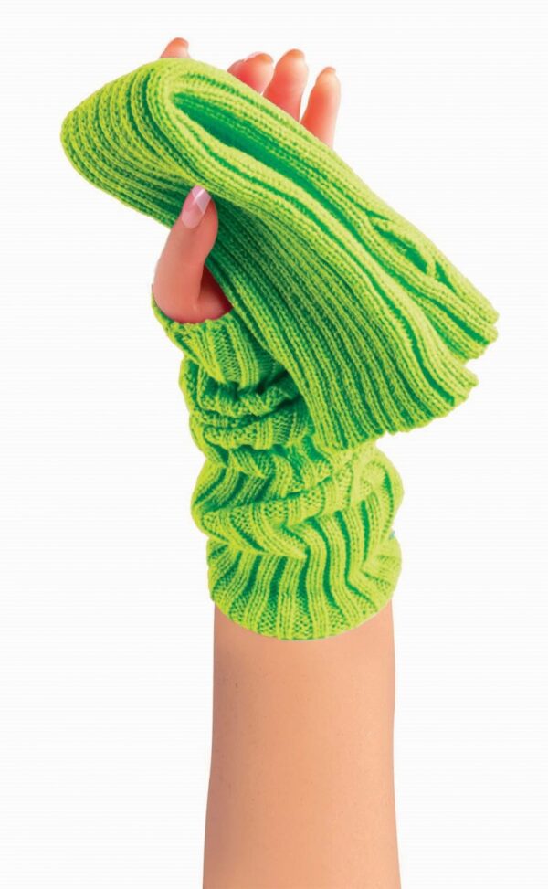 80's Sweater Arm Warmers - Neon Green
