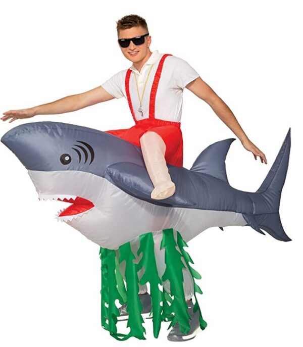 Inflatable Ride on Shark Adult Costume