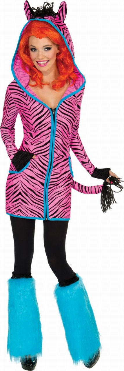 Bright Zebra Adult Costume