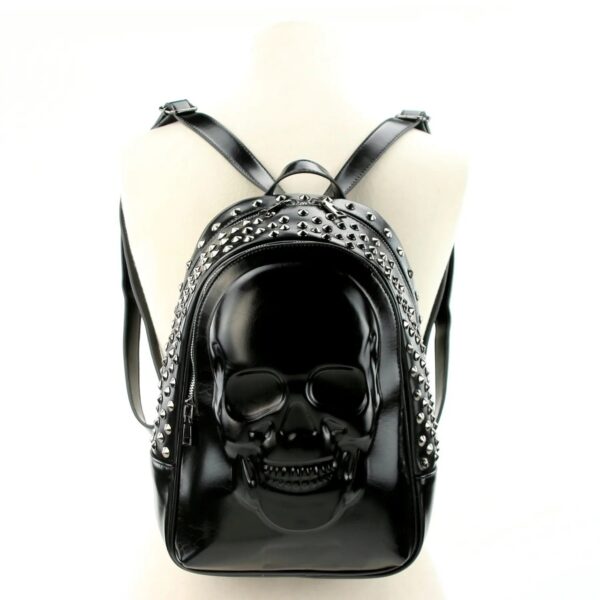 Skull Embossed Backpack