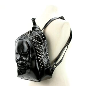 Skull Embossed Backpack 