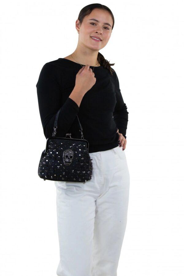 Studded Skull Shoulder Bag