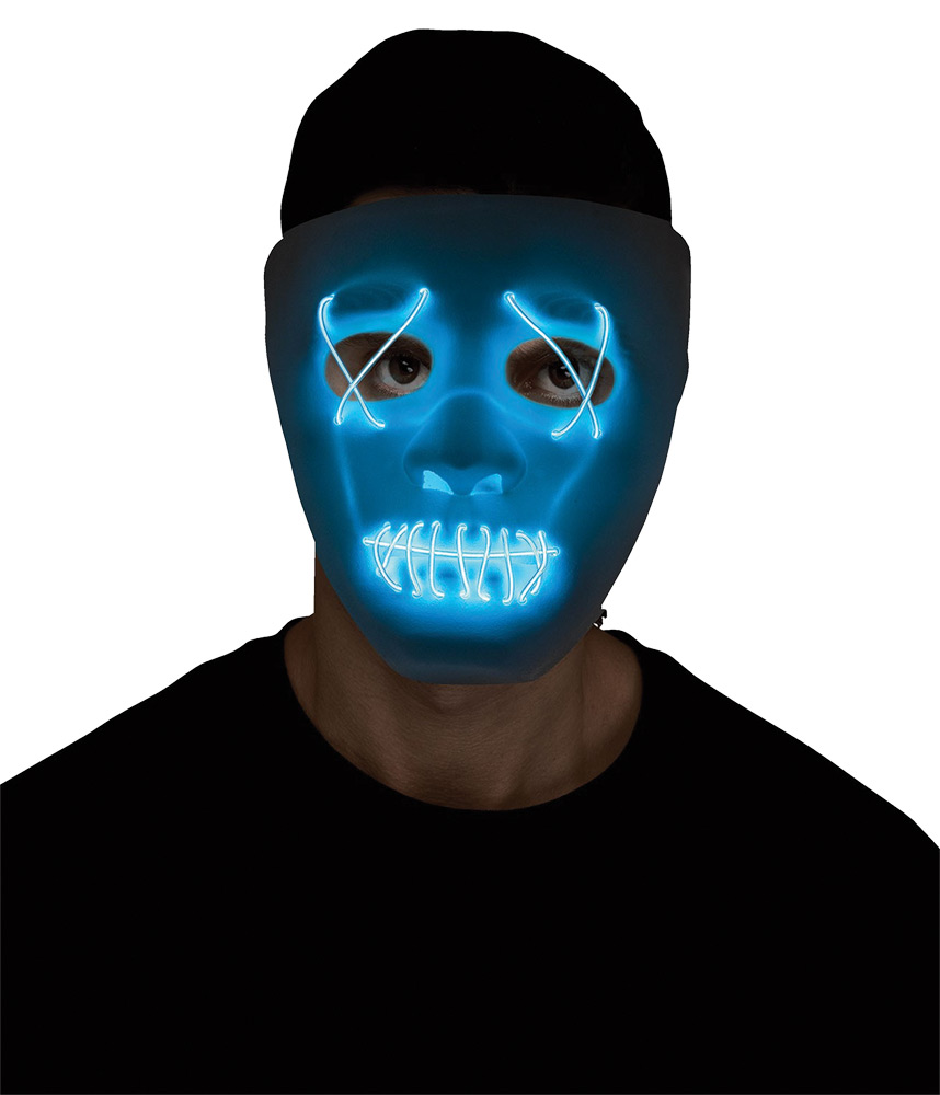 Blue LED Light Up Mask